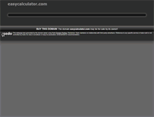 Tablet Screenshot of easycalculator.com